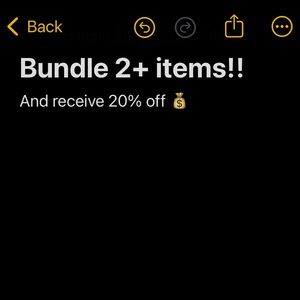 ‼️‼️‼️New bundle promotion! 2+ items for 20% off ‼️‼️‼️